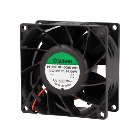 Ventilator DC axial 12V 80x80x38mm 193,51m3/h 66,8dBA | Electronic-mag.ro | Componente Electronice