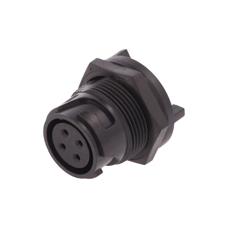 Conector circular soclu mamă 4 pini Buccaneer 4000 aurit THT | Electronic-mag.ro | Componente Electronice