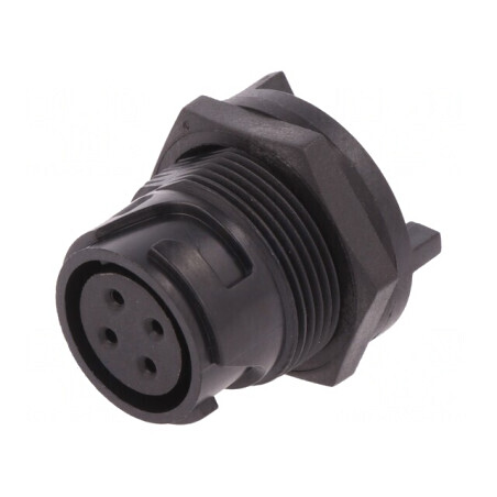 Conector circular soclu mamă 4 pini Buccaneer 4000 aurit THT | Electronic-mag.ro | Componente Electronice