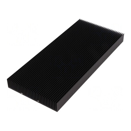 Radiator Extrudat cu Aripioare Negru 200x90x17 mm | Electronic-mag.ro | Componente Electronice