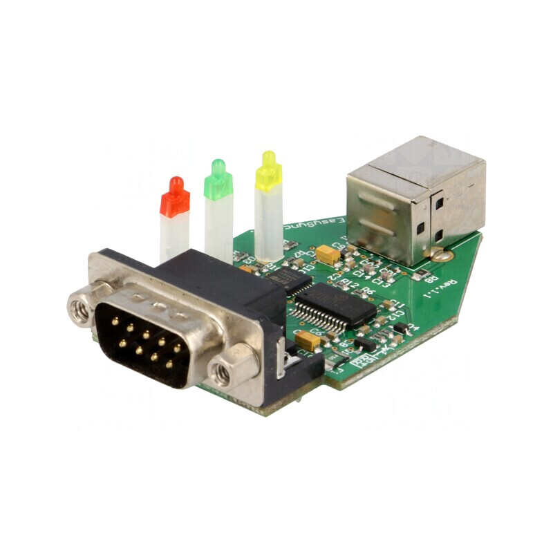 Adaptor USB la RS232 cu LED Indicator D-Sub 9 pini | Electronic-mag.ro | Componente Electronice