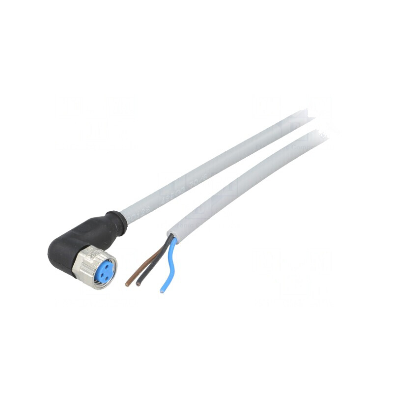 Cablu de Conectare M8 3 Pini Unghi 10m IP67 | Electronic-mag.ro | Componente Electronice
