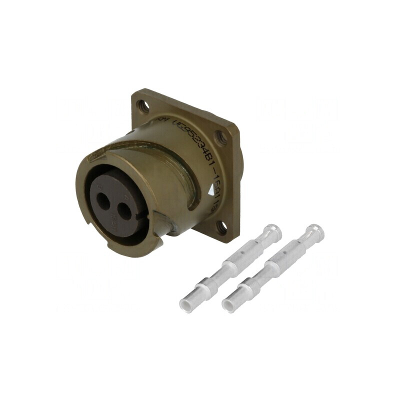 Conector Militar Dimensiune 16 Soclu Mamă 2 PIN Oliv | Electronic-mag.ro | Componente Electronice