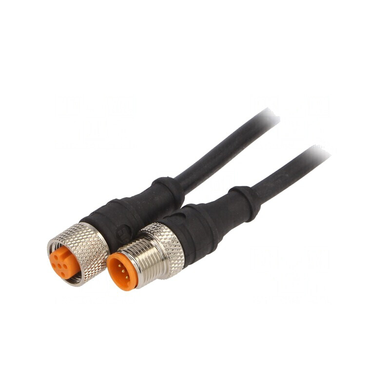 Cablu de conectare M12 PIN 5 5m IP67 60VAC 4A | Electronic-mag.ro | Componente Electronice