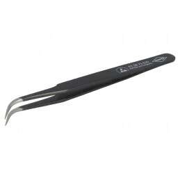 Pensetă de Precizie 120mm cu Vârf Curbat ESD 17g | Electronic-mag.ro | Componente Electronice