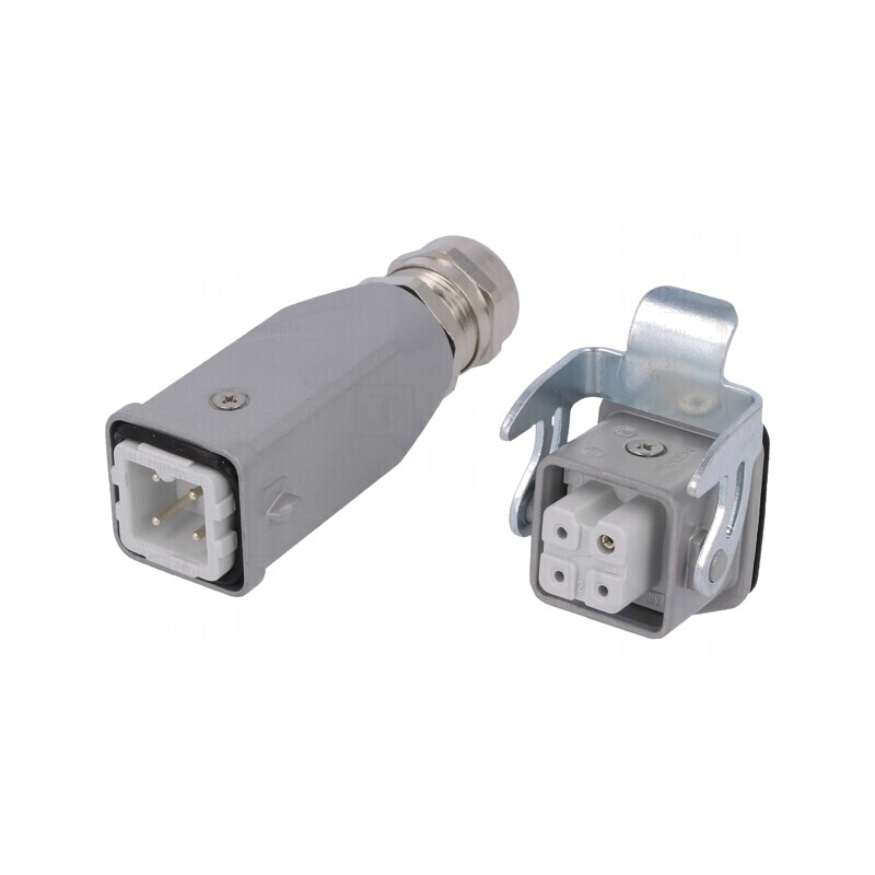 Conector HDC Tată-Mamă 7 Pin Dimensiune A3 Drept | Electronic-mag.ro | Componente Electronice