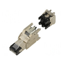 Mufă RJ45 Ecranată Cat 6a 8P8C 5.8-9mm | Electronic-mag.ro | Componente Electronice