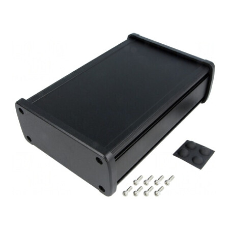 Carcasă Universală Aluminiu Negru 115x169x51mm | Electronic-mag.ro | Componente Electronice