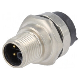 Soclu M12 5 PIN THT IP65/IP67 63V 12A | Electronic-mag.ro | Componente Electronice