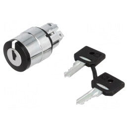 Comutator Rotativ cu Cheie 22mm 2 Poziții Negru ZB4BG02 | Electronic-mag.ro | Componente Electronice