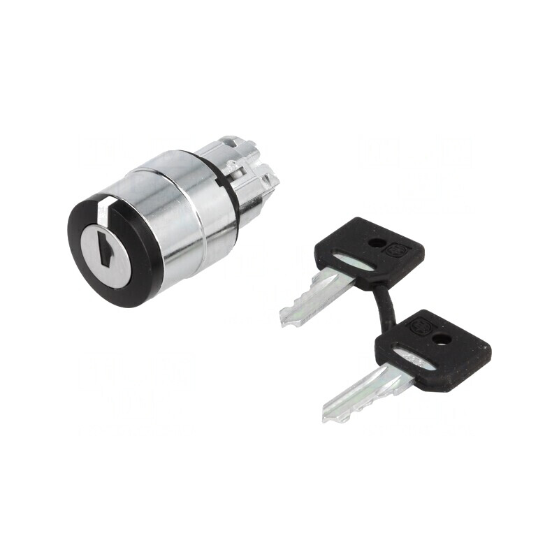 Comutator Rotativ cu Cheie 22mm 2 Poziții Negru ZB4BG02 | Electronic-mag.ro | Componente Electronice