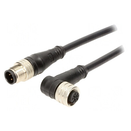 Cablu senzori/automatizări M12-M12 5m | Electronic-mag.ro | Componente Electronice