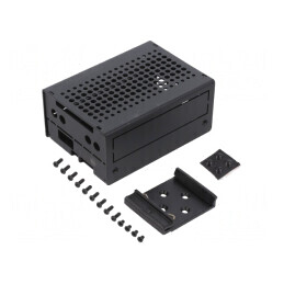 Carcasă pentru calculator BEAGLEBOARD-AI oțel negru | Electronic-mag.ro | Componente Electronice