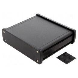 Carcasă universală aluminiu 146,6x129x41,6mm negru | Electronic-mag.ro | Componente Electronice