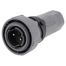 Conector Circular Mufă Tată 2 PIN Buccaneer 7000 Nichelat | Electronic-mag.ro | Componente Electronice