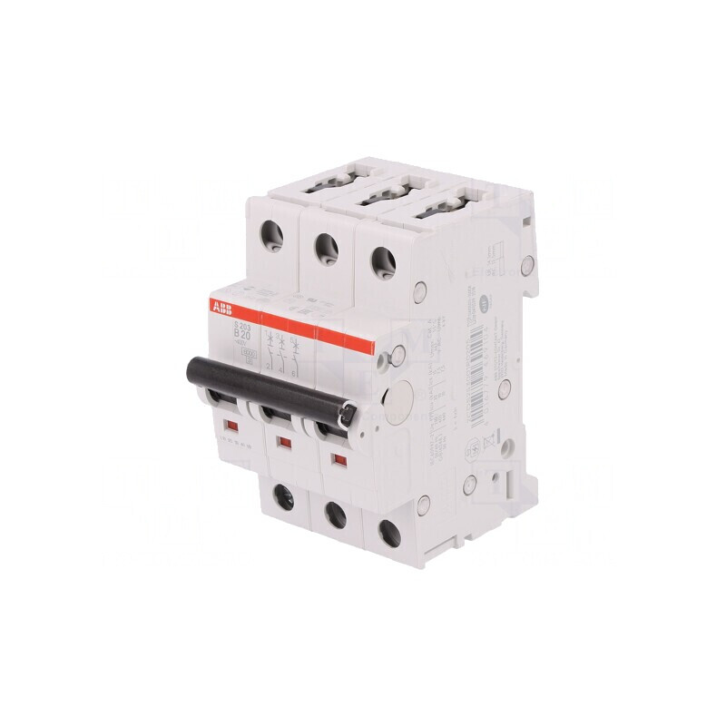 Întrerupător de supracurent 20A 3 poli 230/400VAC 6kA | Electronic-mag.ro | Componente Electronice