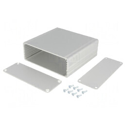 Carcasă aluminiu gri AKG 105x100x38mm | Electronic-mag.ro | Componente Electronice