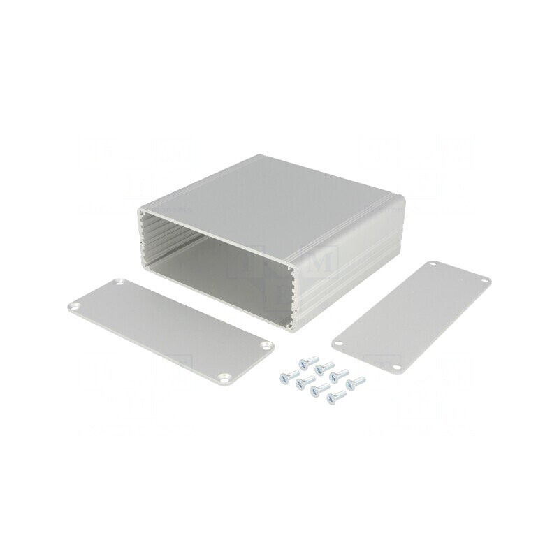 Carcasă aluminiu gri AKG 105x100x38mm | Electronic-mag.ro | Componente Electronice