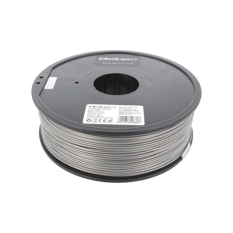 Filament ABS PRO 1,75mm Argintiu 1kg | Electronic-mag.ro | Componente Electronice
