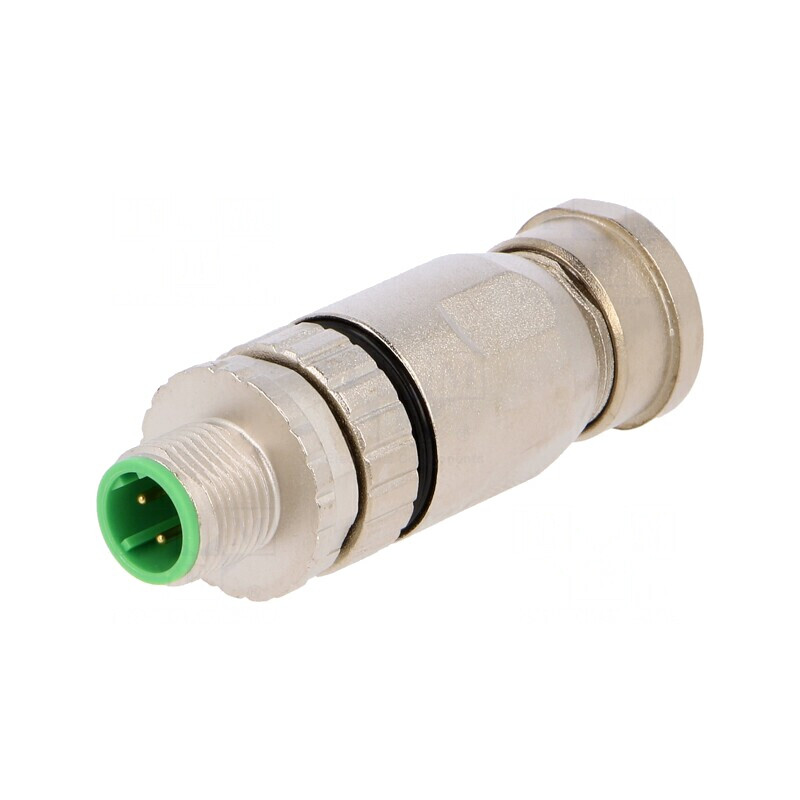Mufă M12 4 Pini Dreaptă IP67 Ethernet 250V | Electronic-mag.ro | Componente Electronice