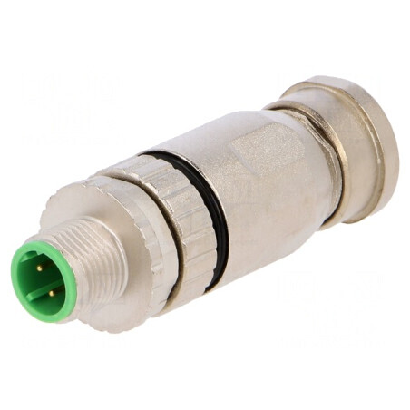 Mufă M12 4 Pini Dreaptă IP67 Ethernet 250V | Electronic-mag.ro | Componente Electronice