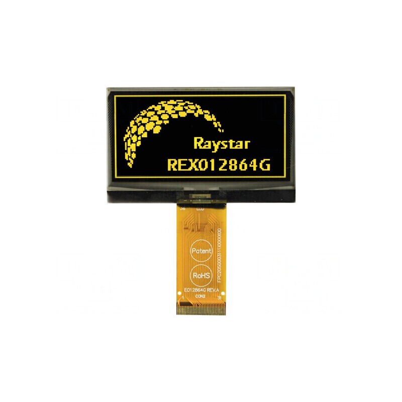 Afișaj OLED Grafic 2.42" 128x64 Galben | Electronic-mag.ro | Componente Electronice