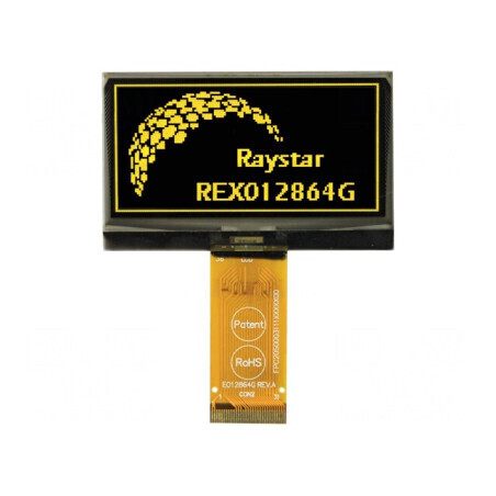 Afișaj OLED Grafic 2.42" 128x64 Galben | Electronic-mag.ro | Componente Electronice