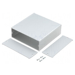 Carcasă aluminiu gri TUF 120x120x42mm | Electronic-mag.ro | Componente Electronice