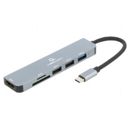 Adaptor | USB 2.0,USB 3.1 | 0,12m | negru | 5Gbps | gri | Cablexpert | A-CM-COMBO6-02