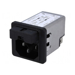 Conector de alimentare AC soclu tată 1A 250VAC IEC 60320 | Electronic-mag.ro | Componente Electronice