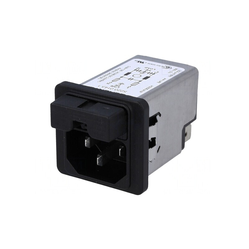 Conector de alimentare AC soclu tată 1A 250VAC IEC 60320 | Electronic-mag.ro | Componente Electronice
