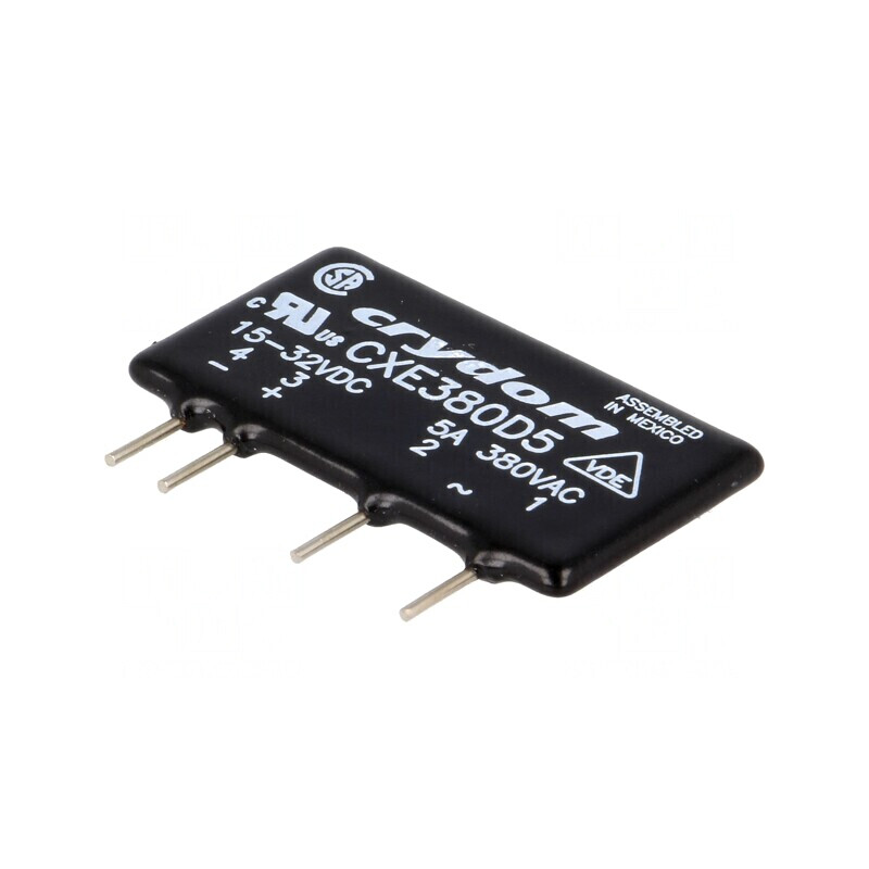 Releu Semiconductor 15-32VDC 5A 48-530VAC THT SIP CXE380D5 | Electronic-mag.ro | Componente Electronice