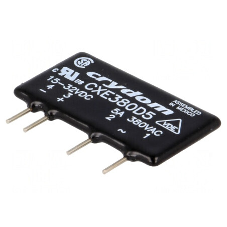 Releu Semiconductor 15-32VDC 5A 48-530VAC THT SIP CXE380D5 | Electronic-mag.ro | Componente Electronice