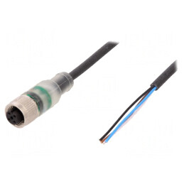 Cablu de conectare M12 PIN 4 drept 5m PUR Mufă 4A | Electronic-mag.ro | Componente Electronice