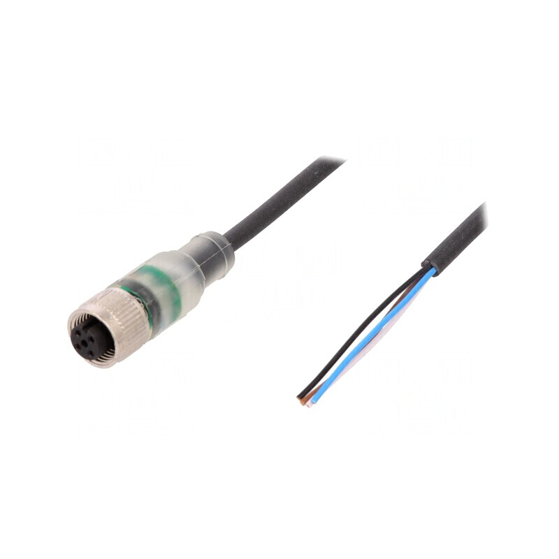 Cablu de conectare M12 PIN 4 drept 5m PUR Mufă 4A | Electronic-mag.ro | Componente Electronice