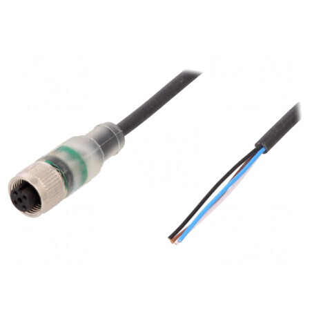 Cablu de conectare M12 PIN 4 drept 5m PUR Mufă 4A | Electronic-mag.ro | Componente Electronice