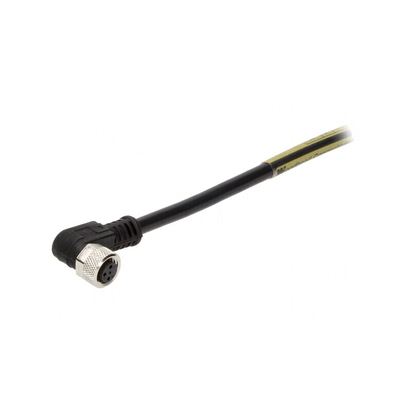 Conector M8 3-PIN 90° cu Cablu IP67 3A | Electronic-mag.ro | Componente Electronice