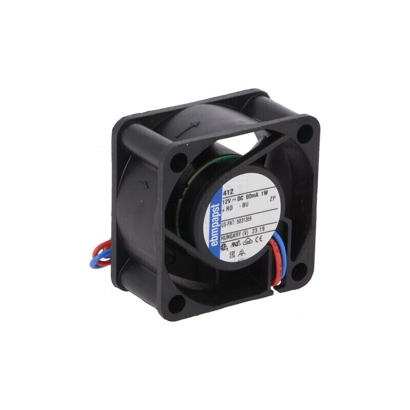 Ventilator DC axial 12V 40x40x20mm 10m3/h 18dBA | Electronic-mag.ro | Componente Electronice