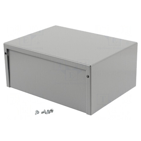 Carcasă universală aluminiu gri 152x203x89mm | Electronic-mag.ro | Componente Electronice