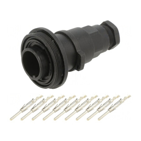 Conector Circular Mufă 9 PIN Filet Interior Rotire | Electronic-mag.ro | Componente Electronice