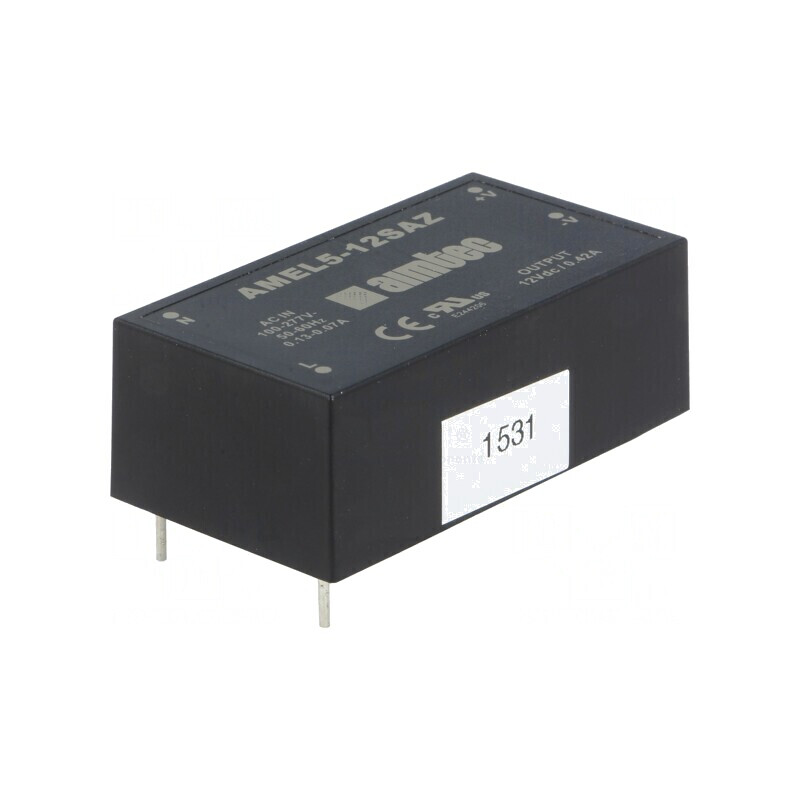 Convertor AC/DC 5W 12VDC AMEL5-12SAZ | Electronic-mag.ro | Componente Electronice