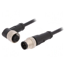 Cablu de conectare M12 4 pini 2m PVC 250VAC 4A | Electronic-mag.ro | Componente Electronice