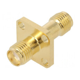 Adaptor | SMA mamă x2 | Izolaţie: PTFE | 50Ω | Placare: aurit | BU-P72973