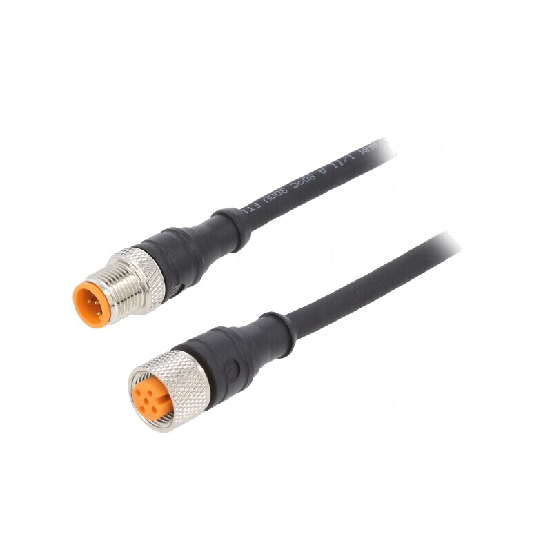 Cablu de conectare M12 5 PIN 2m IP67 60VAC 4A | Electronic-mag.ro | Componente Electronice
