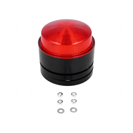 Semnalizator Luminos Lumină Flash Roșie 24VDC IP67 | Electronic-mag.ro | Componente Electronice
