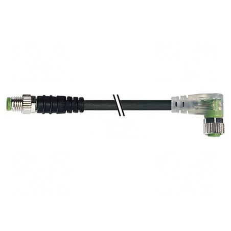 Cablu de Conectare M8 3PIN 2m Mufă 4A IP67 | Electronic-mag.ro | Componente Electronice