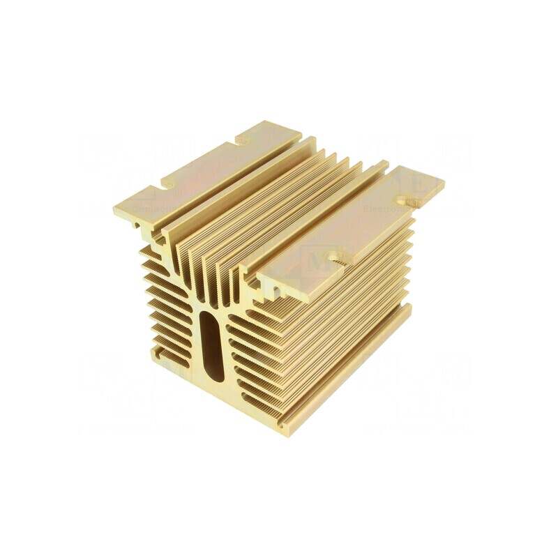 Radiator Aluminiu Extrudat Aurie 100x100x81mm | Electronic-mag.ro | Componente Electronice