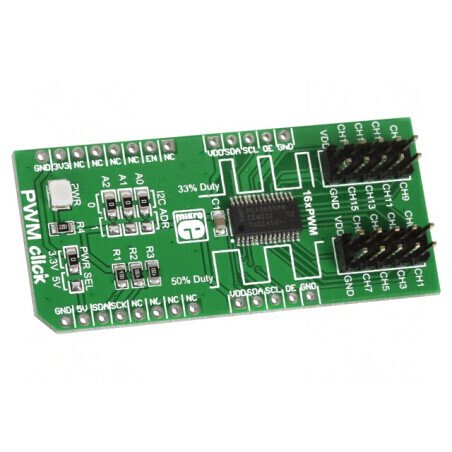 Placă Prototip Controler PWM I2C PCA9685PW PWM Click | Electronic-mag.ro | Componente Electronice