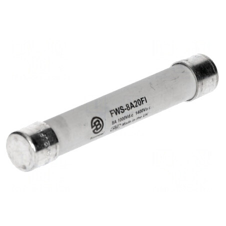 Siguranță ardere rapidă 8A 1,4kVAC 1kVDC 20x127mm | Electronic-mag.ro | Componente Electronice