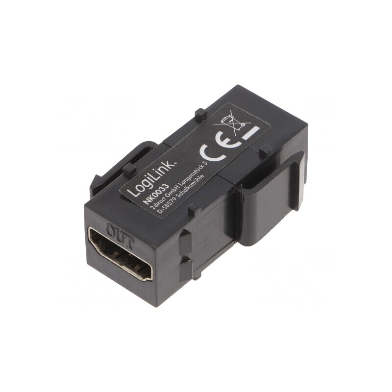 Adaptor Soclu Mamă x2 HDMI x2 Keystone Repeater Aurit | Electronic-mag.ro | Componente Electronice